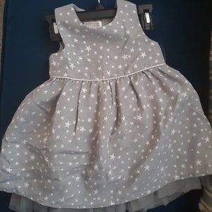 Girl's Gray Dress Stars H&M Size 1 1/2yrs- 2 yrs
